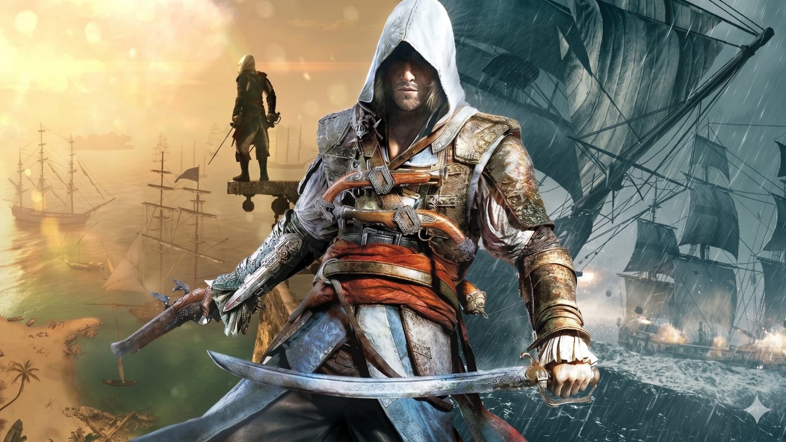 Assassin’s Creed Black Flag Resynced remake showcasing pirate combat and ship warfare in next-gen graphics