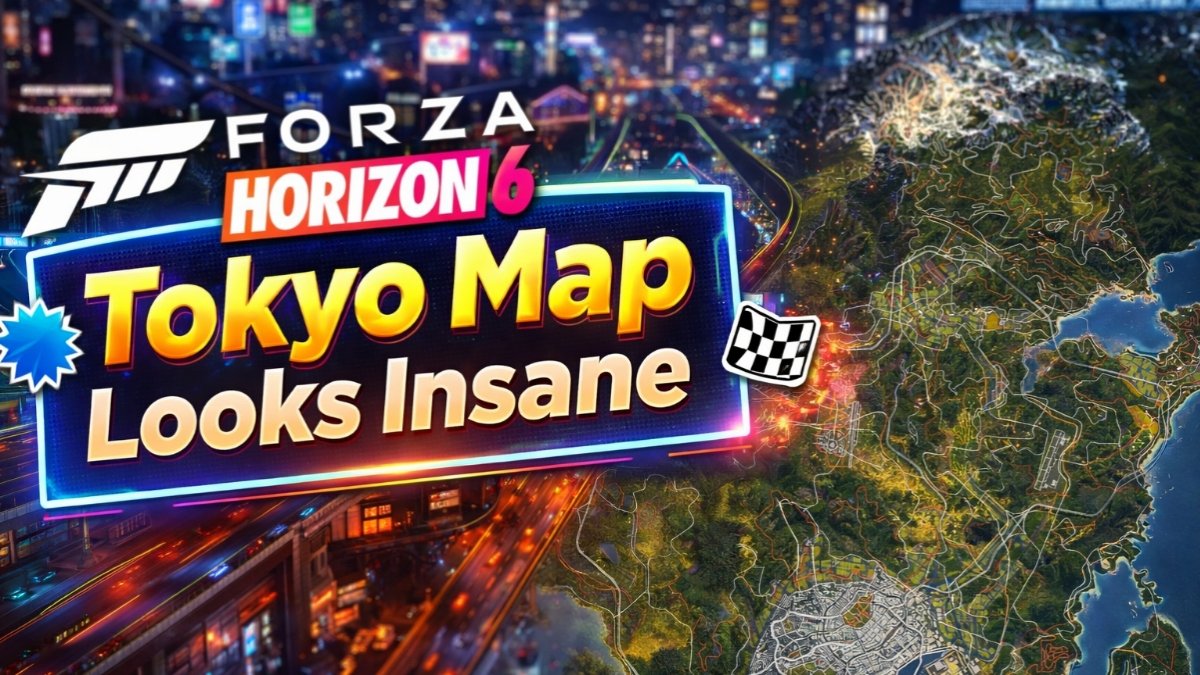 Forza Horizon 6 Tokyo Map breakdown showing districts, expressways, and detailed Japan map design