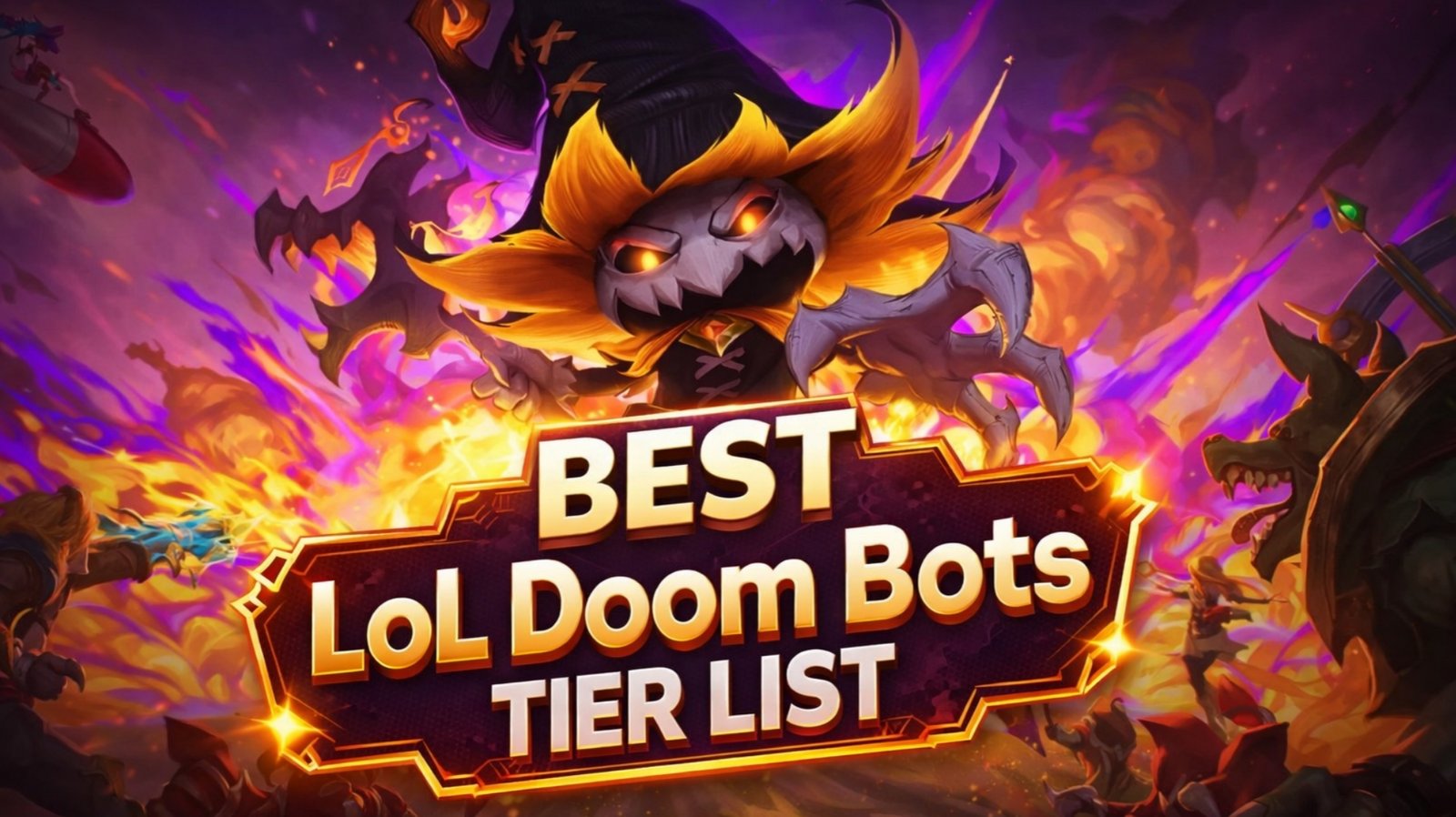 LoL Doom Bots tier list guide showing best champions, builds, and strategies to win against Veigar boss phase